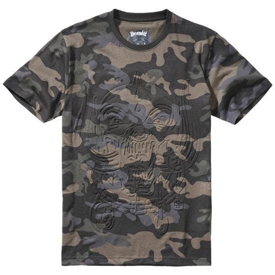 Camiseta Brandit Motörhead Warpig Embos Print - Dark Camo