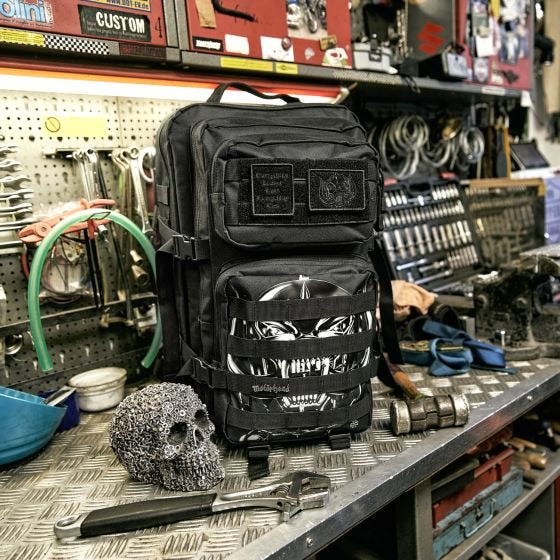 Mochila grande Brandit Motörhead US Cooper - Negro