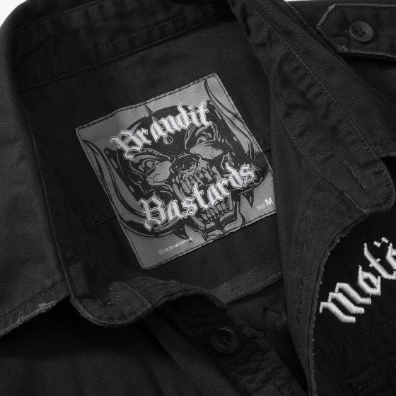 Camisa de manga corta Brandit Motörhead Vintage - Negro