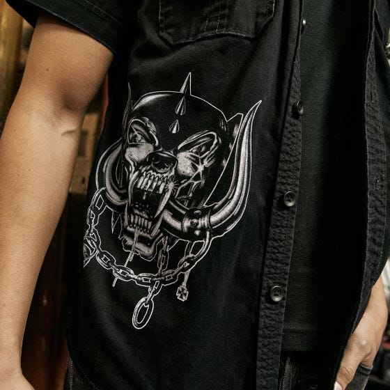 Camisa de manga corta Brandit Motörhead Vintage - Negro