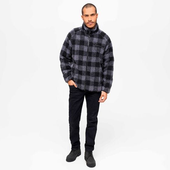 Chaqueta Brandit Teddyfleece - Negro / Gris