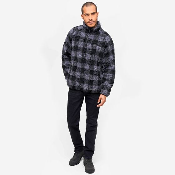 Chaqueta Brandit Teddyfleece Troyer - Negro / Gris