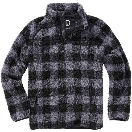Chaqueta Brandit Teddyfleece Troyer - Negro / Gris