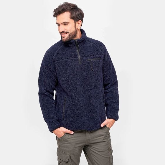 Chaqueta Brandit Teddyfleece Troyer - Navy
