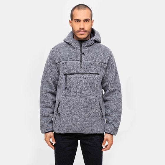 Jersey Brandit Teddyfleece Worker - Antracita