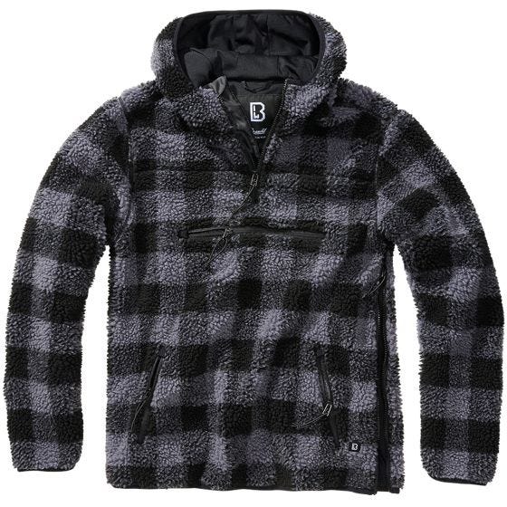 Jersey Brandit Teddyfleece Worker - Negro / Gris