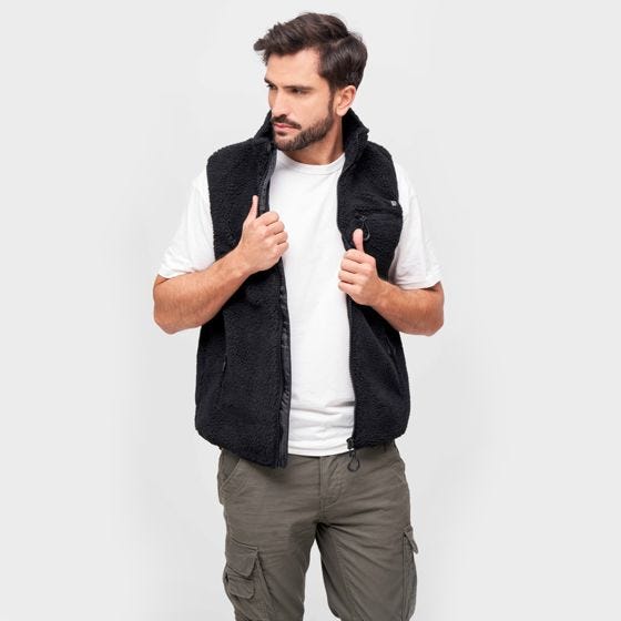Chaleco Brandit Teddyfleece Worker - Negro