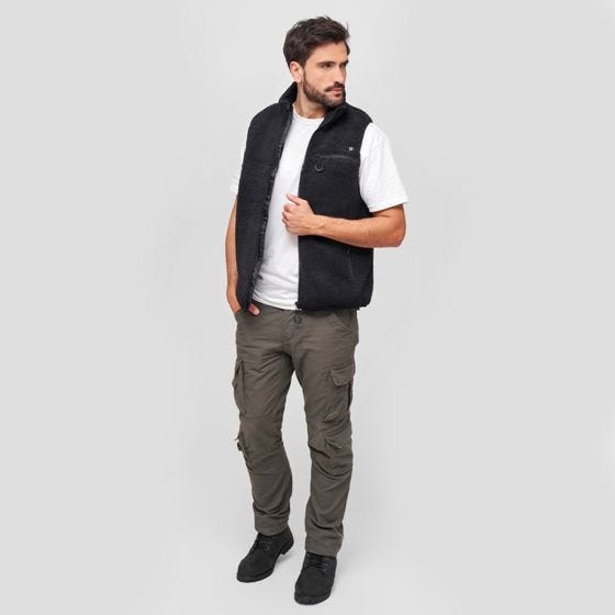 Chaleco Brandit Teddyfleece Worker - Negro