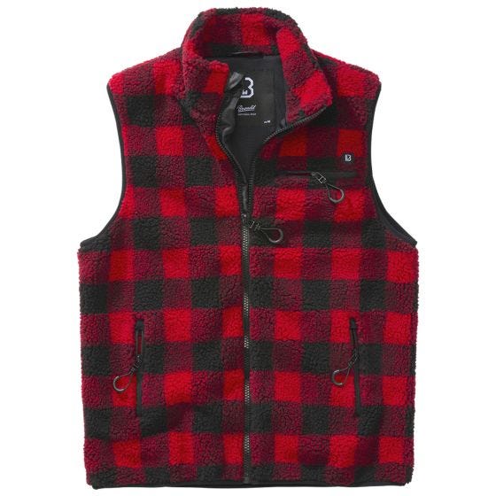 Chaleco Brandit Teddyfleece Worker - Rojo / Negro