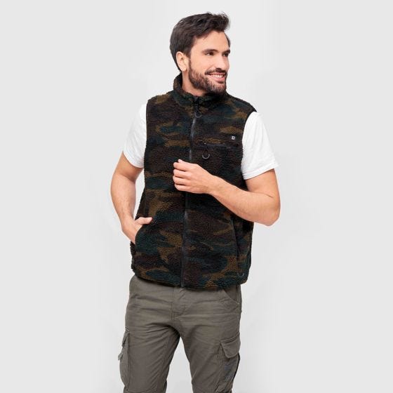 Chaleco Brandit Teddyfleece Worker - Woodland