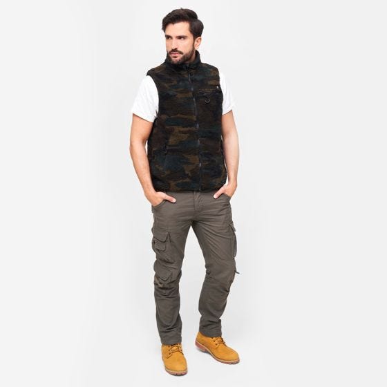 Chaleco Brandit Teddyfleece Worker - Woodland