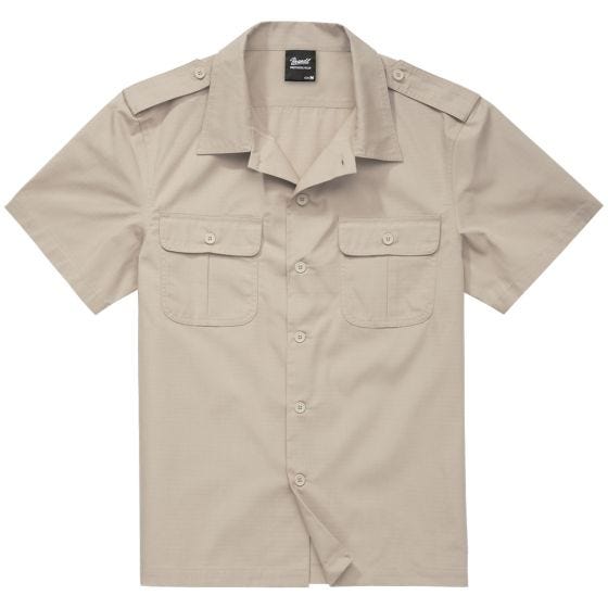 Camisa de manga corta Brandit US Ripstop - Beis