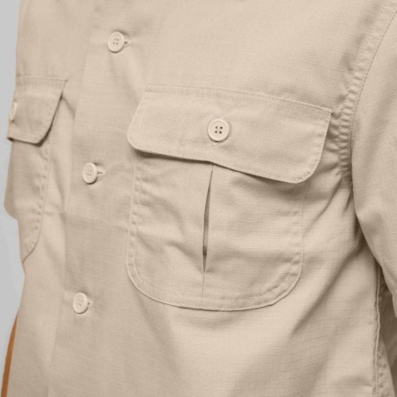 Camisa de manga corta Brandit US Ripstop - Beis