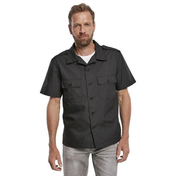 Camisa de manga corta Brandit US Ripstop - Negro