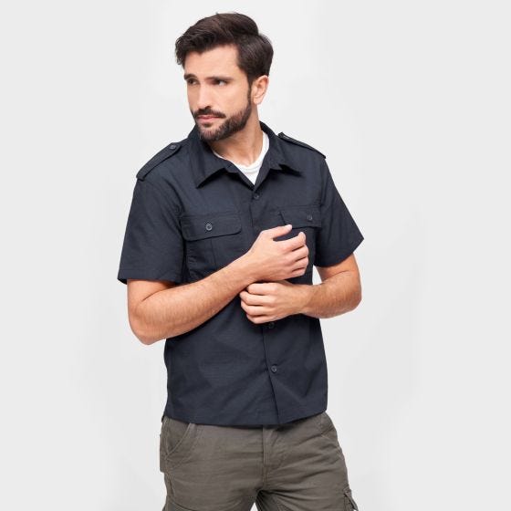 Camisa de manga corta Brandit US Ripstop - Navy