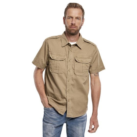 Camisa de manga corta Brandit Vintage - Camel