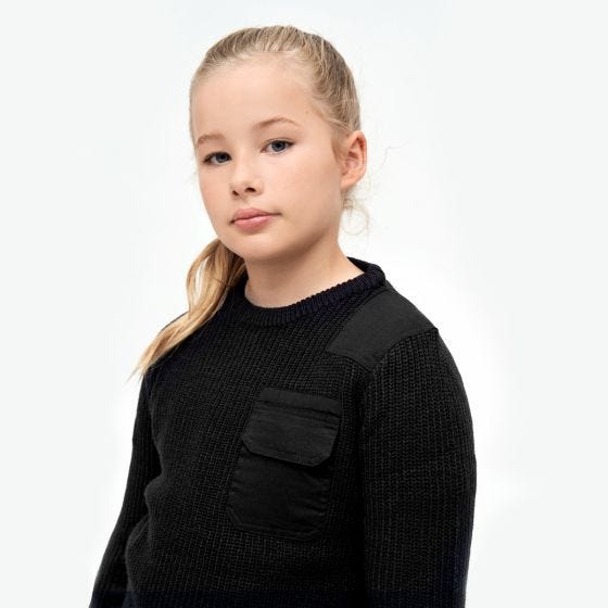 Jersey Brandit Niños BW - Negro