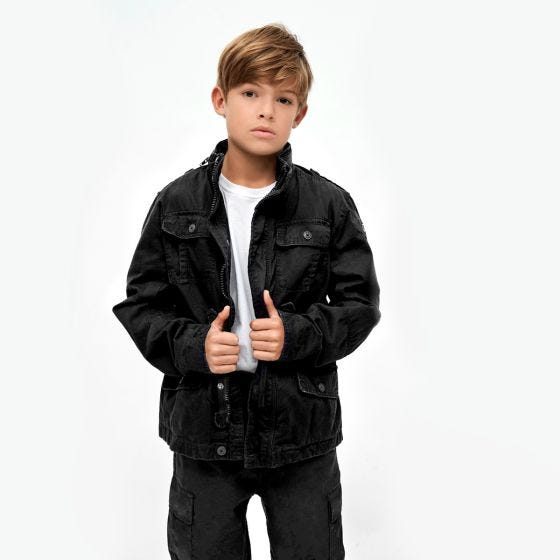 Chaqueta Brandit Niños Britannia - Negro