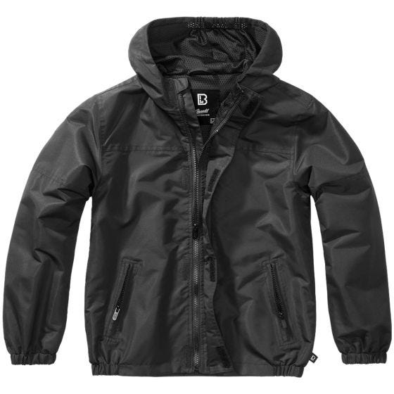Chaqueta Brandit Niños Summer Windbreaker Front Zip - Negro