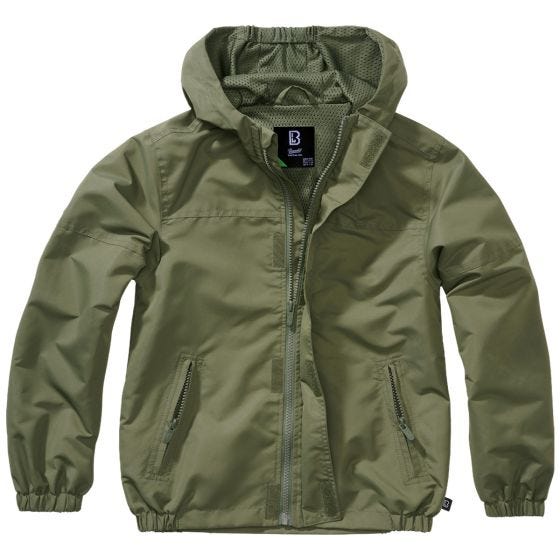 Chaqueta Brandit Niños Summer Windbreaker Front Zip - Oliva