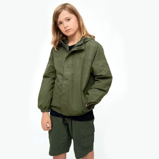 Chaqueta Brandit Niños Summer Windbreaker Front Zip - Oliva
