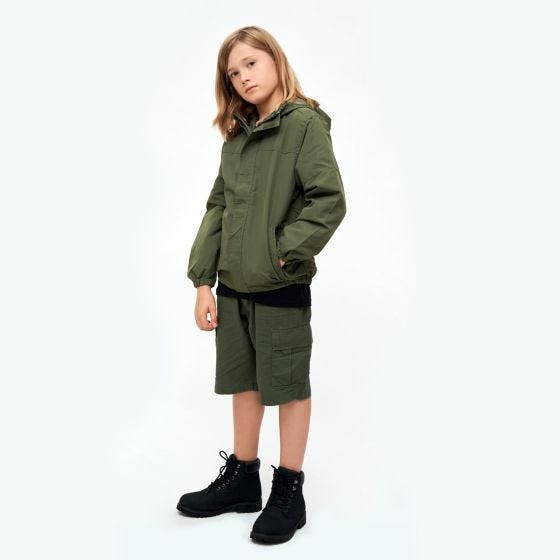 Chaqueta Brandit Niños Summer Windbreaker Front Zip - Oliva