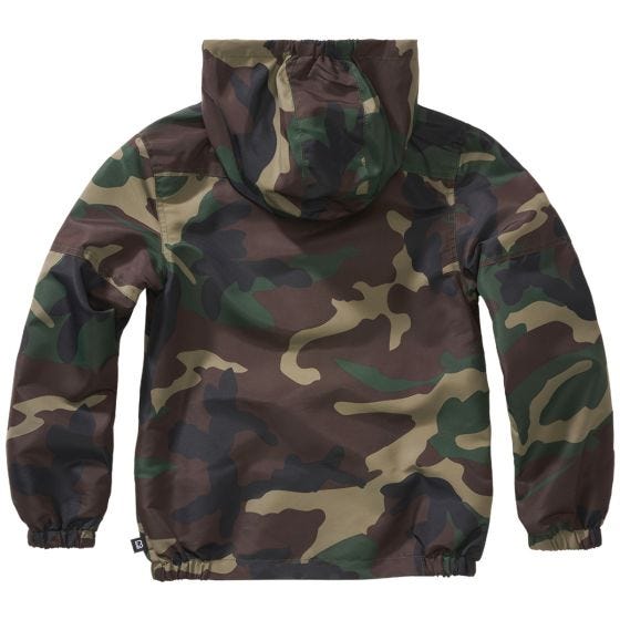 Chaqueta Brandit Niños Summer Windbreaker Front Zip - Woodland