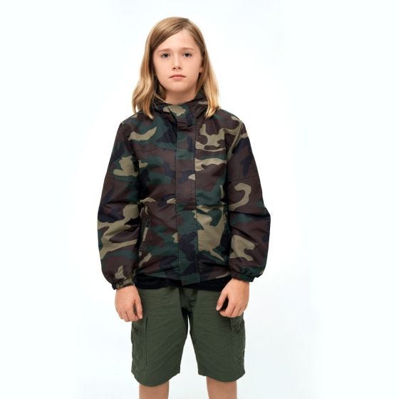 Chaqueta Brandit Niños Summer Windbreaker Front Zip - Woodland