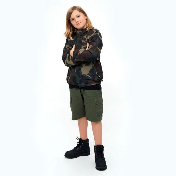 Chaqueta Brandit Niños Summer Windbreaker Front Zip - Woodland