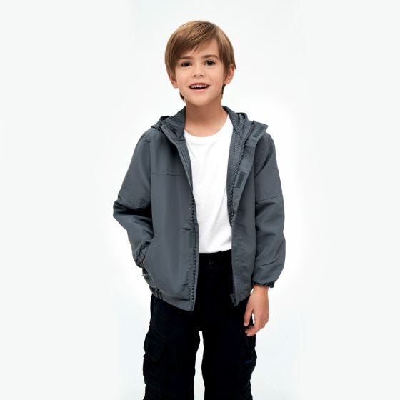 Chaqueta Brandit Niños Summer Windbreaker Front Zip - Antracita