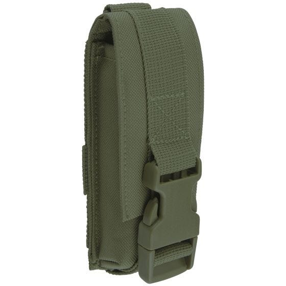 Funda multiusos mediana Brandit con sistema MOLLE en verde oliva
