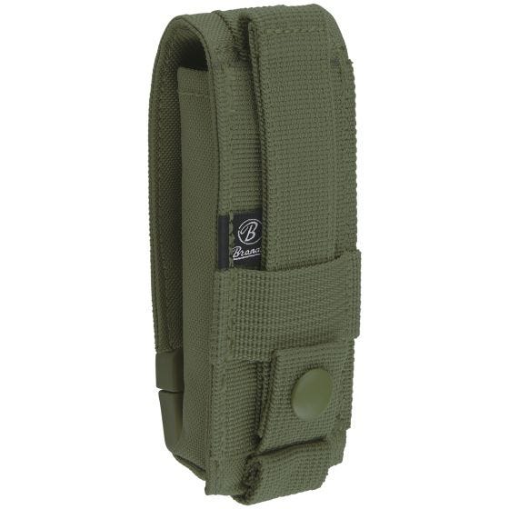 Funda multiusos mediana Brandit con sistema MOLLE en verde oliva