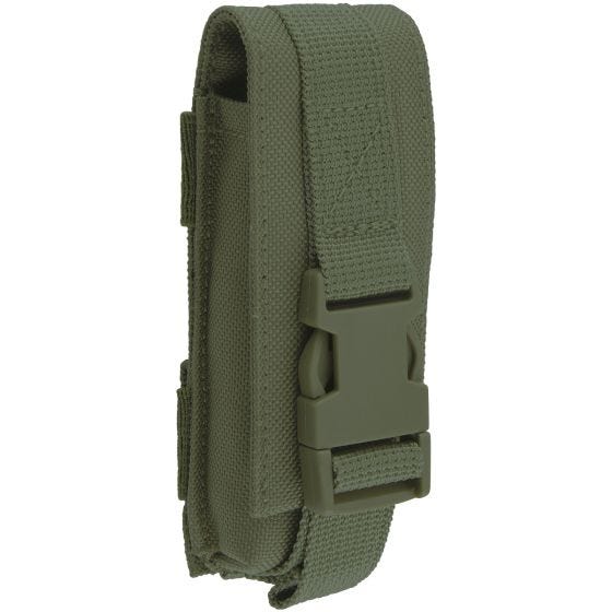 Funda multiusos pequeña Brandit con sistema MOLLE en verde oliva
