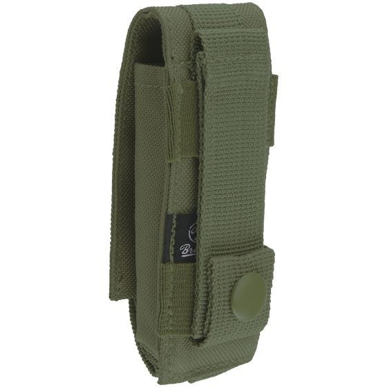 Funda multiusos pequeña Brandit con sistema MOLLE en verde oliva