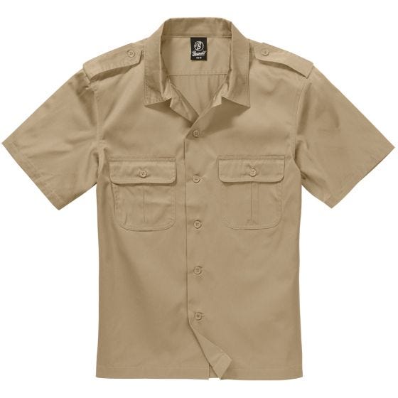 Camisa de manga corta Brandit US en beige