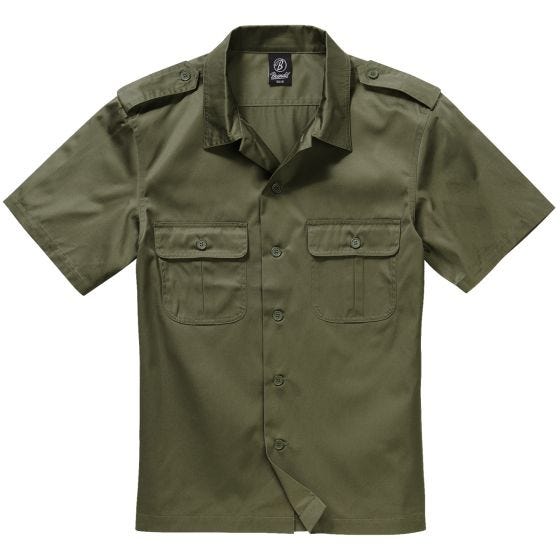 Camisa de manga corta Brandit US en verde oliva