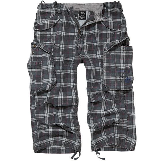 Pantalones pirata Brandit Industry Vintage en gris oscuro / morado
