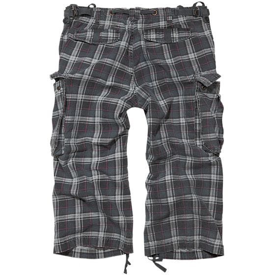 Pantalones pirata Brandit Industry Vintage en gris oscuro / morado