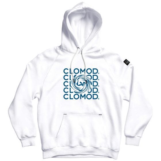Cazadora con capucha CLOMOD "Twirl" - Blanco