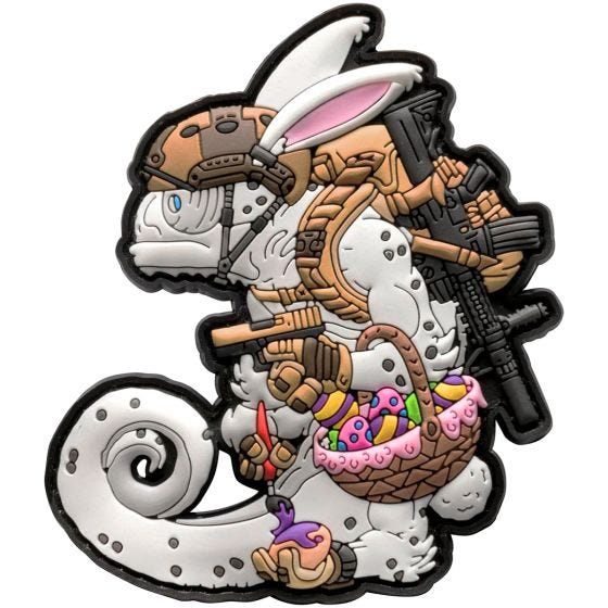 Parche Patchlab Chameleon Easter Operator en blanco / Coyote