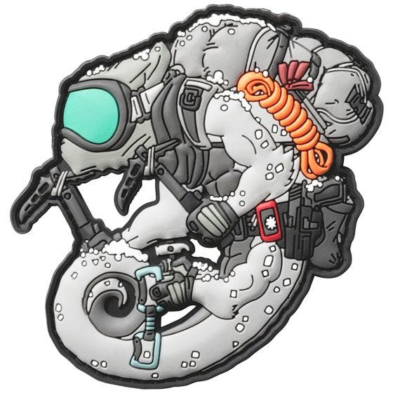 Parche Patchlab Arctic Chameleon en blanco