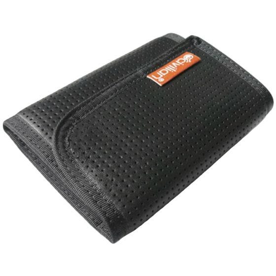 Cartera en tres secciones Civilian Tactical de cuero en negro