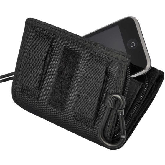 Monedero y funda para el móvil 2 en 1 Civilian iWallet en negro