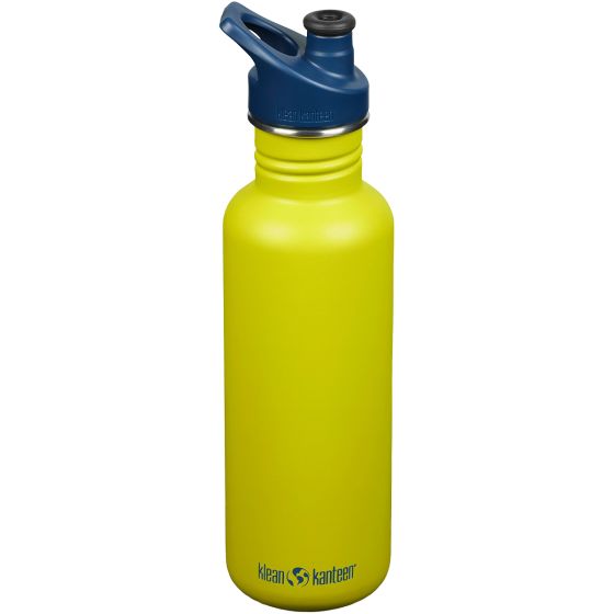 Botella Klean Kanteen Classic con tapón deportivo de 800ml - Green Apple