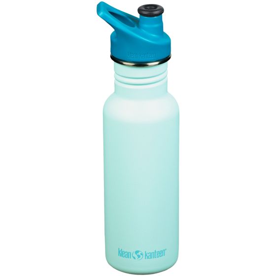 Botella Klean Kanteen Classic con tapón deportivo de 532ml - Blue Tint