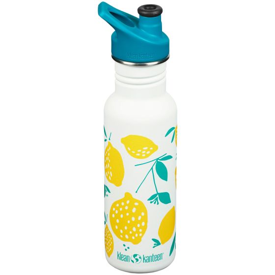 Botella Klean Kanteen Classic con tapón deportivo de 532ml - Lemon