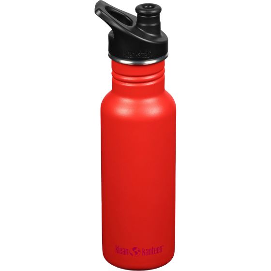 Botella Klean Kanteen Classic con tapón deportivo de 532ml - Tiger Lilly