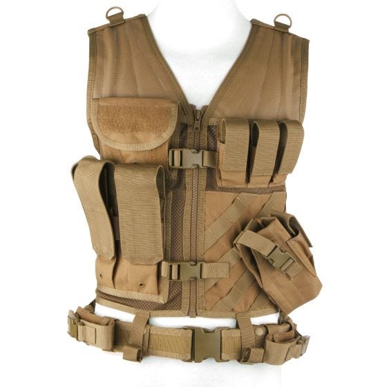 Chaleco Condor Crossdraw en Coyote Brown