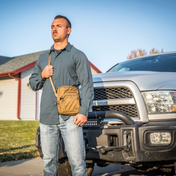 Bolsa bandolera Helikon EDC Compacta - Coyote
