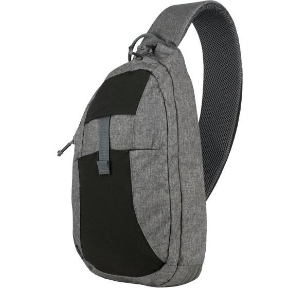 Mochila cruzada para uso diario Helikon jaspeada en gris